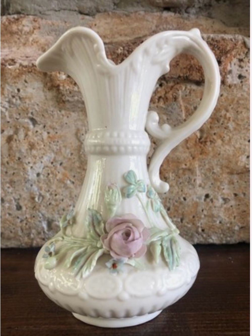 🫶 Vintage Belleek porcelain pitcher 💐